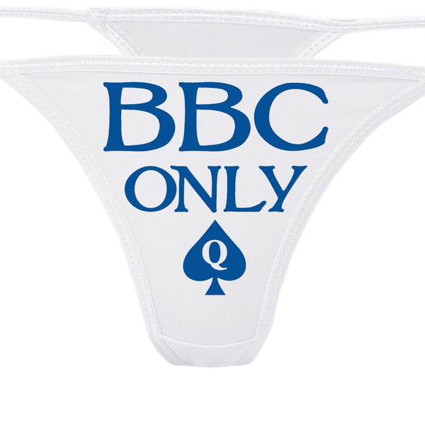 Queen of Spades Women's White Hipster Panties Black Cock Slut, BBC