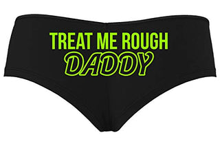 Knaughty Knickers Treat Me Rough Daddy Spank Dominate Black Boyshort Panties