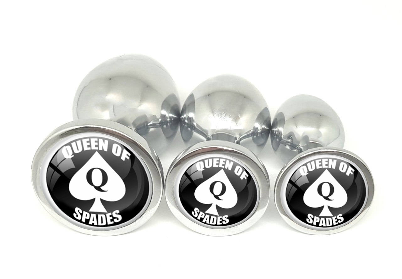 Queen of Spades Butt Plug - Black