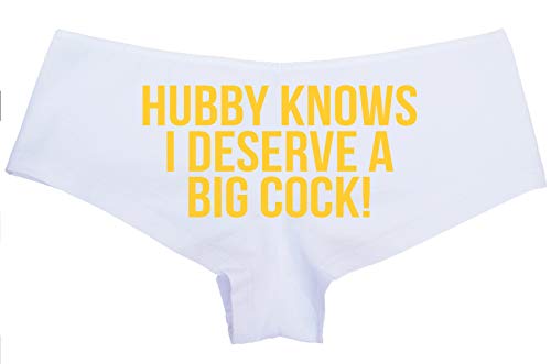 Knaughty Knickers Hubby Knows I Deserve A Big Cock Shared Hot Wife White Panties