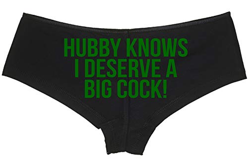 Knaughty Knickers Hubby Knows I Deserve A Big Cock Shared Hot Wife Black Panties