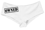 Kanughty Knickers Women's Owned Stamped Collard BDSM Master Slave Boyshort White