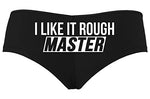 Knaughty Knickers I Like It Rough Master Give To Me Hard Black Boyshort Panties