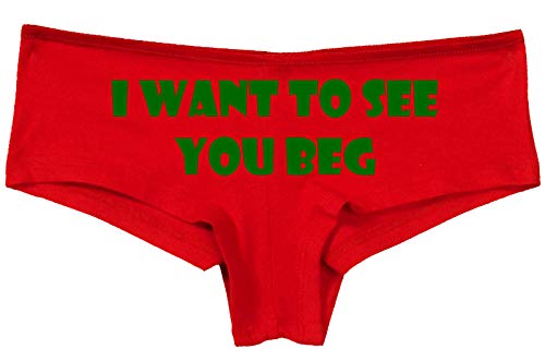 Knaughty Knickers I Want To See You Beg Get On Your Knees Slutty Red Panties