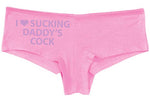 Knaughty Knickers I Love Sucking Daddys Cock DDLG Oral Pink Boyshort Panties