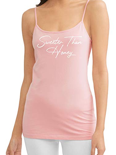 Knaughty Knickers Sweeter Than Honey Cute Oral Flirty Pink Camisole Tank Top