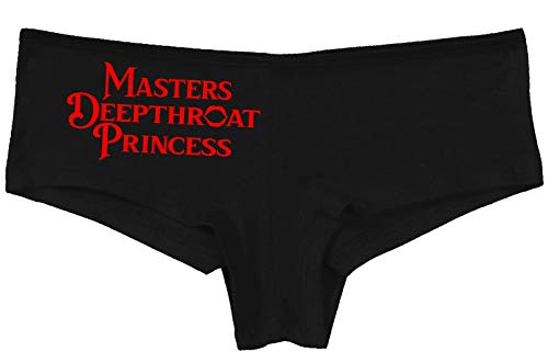 Knaughty Knickers Masters Deepthroat Princess Oral Sex Black Boyshort Underwear