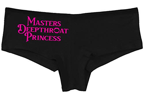 Knaughty Knickers Masters Deepthroat Princess Oral Sex Black Boyshort Underwear