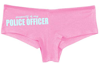 Knaughty Knickers Property of My Police Officer LEO Wife Pink Boyshort Panties