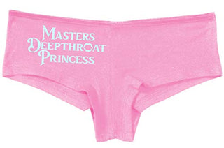 Knaughty Knickers Masters Deepthroat Princess Oral Sex Pink Boyshort Panties