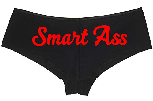 Knaughty Knickers Smart Ass Spoiled Brat Kitten DDLG Black Boyshort Panties