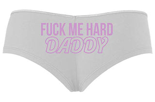 Knaughty Knickers Fuck Me Hard Daddy Pound Me Master Slutty White Boyshort