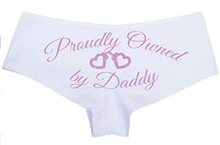 Knaughty Knickers BDSM DDLG Proudly Owned White Boyshort for Baby Girl Princess