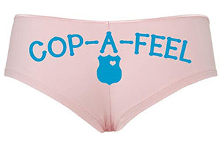 Cop A Feel Leo Police Wife Boyshort Panties The Panty Game cop Party Bridal Gift