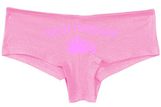 Knaughty Knickers Eat My Taco Tuesday Lick Me Oral Sex Pink Boyshort Panties