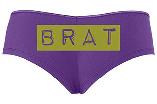 Knaughty Knickers BRAT Daddy's Little Slut DDLG CGLG Sexy Purple Boyshort Underwear