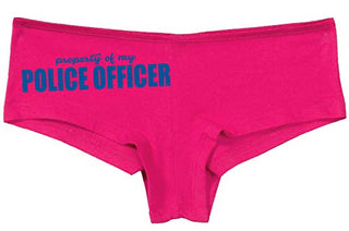 Knaughty Knickers Property of My Police Officer LEO Wife Hot Pink Underwear