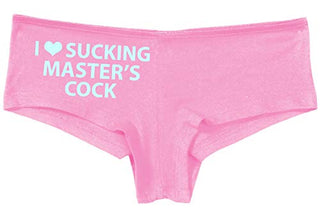 Knaughty Knickers I Love Sucking Masters Cock Blowjob Slut Pink Boyshort Panties