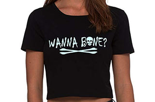 Wanna Bone? • Crop Top • Black