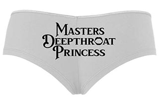 Knaughty Knickers Masters Deepthroat Princess Oral Sex Slutty White Boyshort