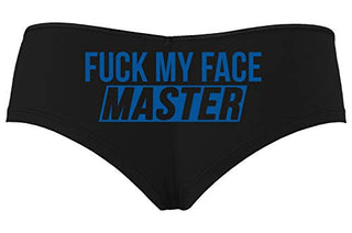 Knaughty Knickers Fuck My Face Master Oral Deepthroat Black Boyshort Panties