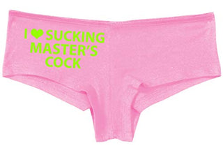 Knaughty Knickers I Love Sucking Masters Cock Blowjob Slut Pink Boyshort Panties