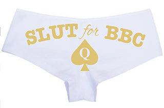 Knaughty Knickers Slut for BBC Queen of Spades Logo Tatoo Panties Plus Size Too