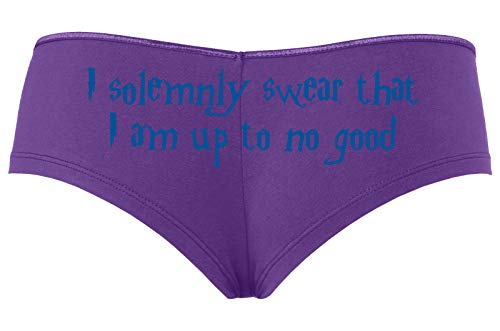 Knaughty Knickers I Solemnly Swear That I Am up to No Good Purple Boyshort Panties