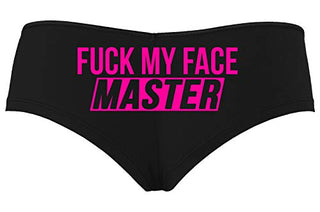 Knaughty Knickers Fuck My Face Master Oral Deepthroat Black Boyshort Panties