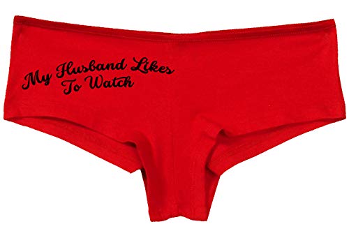 Knaughty Knickers My Husband Likes To Watch Swinger Slutty Red Panties