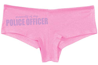 Knaughty Knickers Property of My Police Officer LEO Wife Pink Boyshort Panties