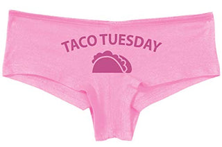 Knaughty Knickers Eat My Taco Tuesday Lick Me Oral Sex Pink Boyshort Panties