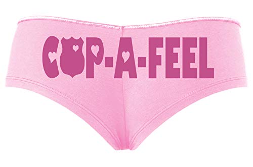 Knaughty Knickers Cop A Feel Police Wife Girlfriend LEO Baby Pink Slutty Panties