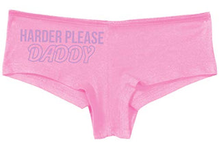 Knaughty Knickers Harder Please Daddy Give It To Me Rough Pink Boyshort Panties