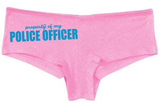 Knaughty Knickers Property of My Police Officer LEO Wife Pink Boyshort Panties