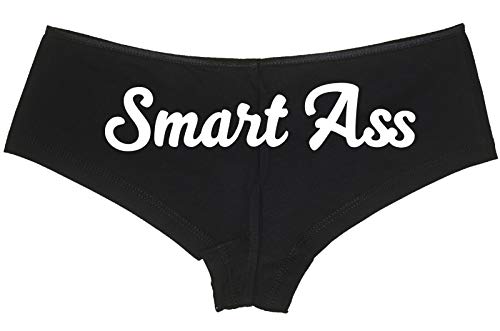 Knaughty Knickers Smart Ass Spoiled Brat Kitten DDLG Black Boyshort Panties