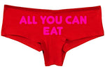 Knaughty Knickers All You Can Eat give the hint it aint gonna lick itself Red