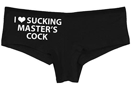 Knaughty Knickers I Love Sucking Masters Cock Oral Blowjob Slut Black Boyshort