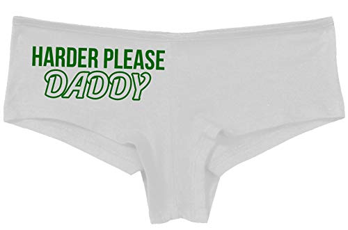 Knaughty Knickers Harder Please Daddy Give It To Me Rough Slutty White Panties
