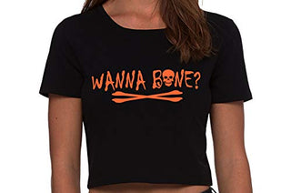 Wanna Bone? • Crop Top • Black