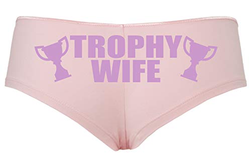 Knaughty Knickers Trophy Wife Panty Game Shower Gift Hotwife Sexy Pink Boyshort