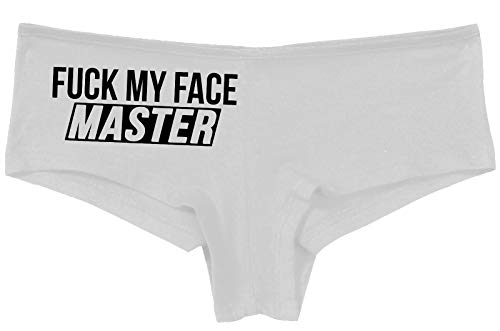 Knaughty Knickers Fuck My Face Master Oral Deepthroat Slutty White Panties