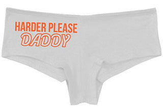 Knaughty Knickers Harder Please Daddy Give It To Me Rough Slutty White Panties