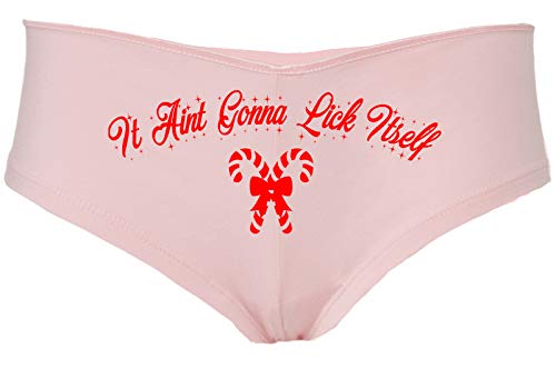 Knaughty Knickers Chistmas funny panties aint isnt gonna lick itself candy