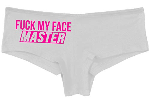 Knaughty Knickers Fuck My Face Master Oral Deepthroat Slutty White Panties