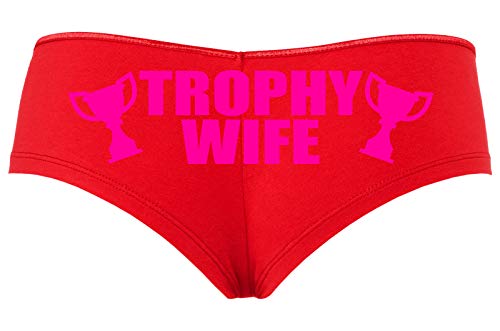 Knaughty Knickers Trophy Wife Panty Game Shower Gift Hotwife Sexy Red Boyshort