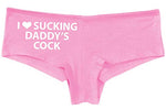 Knaughty Knickers I Love Sucking Daddys Cock DDLG Oral Pink Boyshort Panties