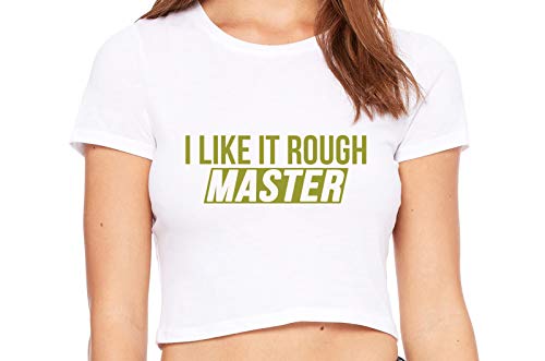 Knaughty Knickers I Like It Rough Master Give To Me Hard White Crop Tank Top