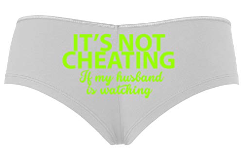 Knaughty Knickers Its Not Cheating If My Husband Watches Slutty White Boyshort