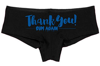 Knaughty Knickers Thank You Cum Again Flirty Cumslut Black Boyshort Underwear